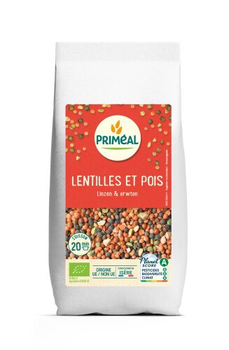 Lentilles et pois bio 500 g