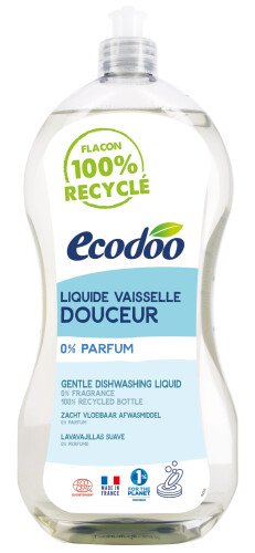 Ecologisch hypoallergeen zacht vloeibaar afwasmiddel zonder etherische oliën, kleurstoffen en allergenen 1 L