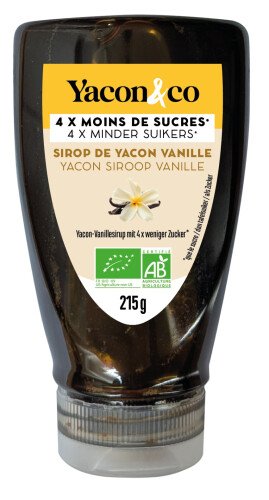 Bio yaconsiroop met vanille - squeeze PET 215 g
