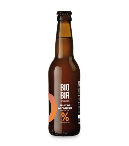 Bio geïnfuseerde passievrucht drank - alcoholvrij blond bier 33 cl