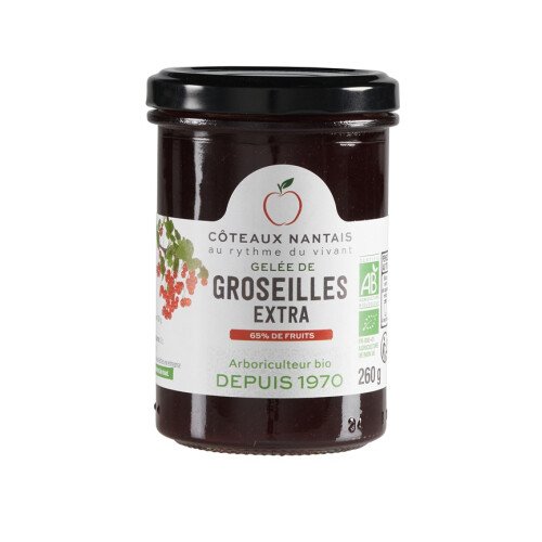 Bio rode bessen gelei met bio rietsuiker 260 g