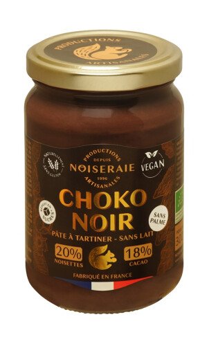 Choko noir bio (20% noisettes et 18% cacao noir) 300 g