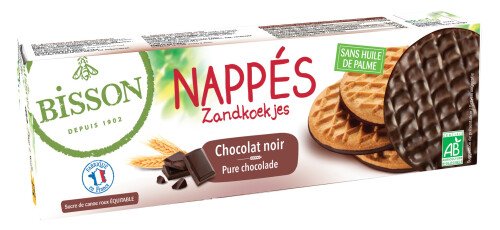 Nappés chocolat noir (farine de blé) bio 120 g