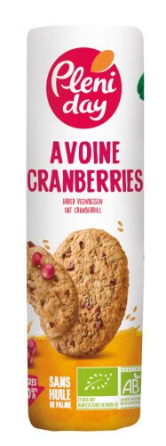 Sablés à l'avoine et aux cranberries bio 250 g