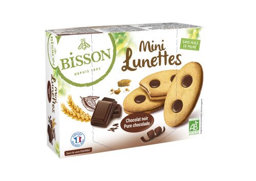 Bio mini lunettes met chocolade 175 g