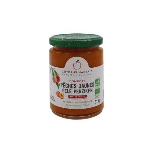 Bio gele perziken compote (met bio rietsuiker) 315 g