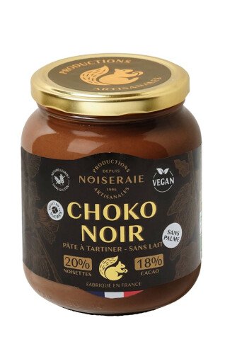 Choko noir bio (20% noisettes et 18% cacao noir) 700 g