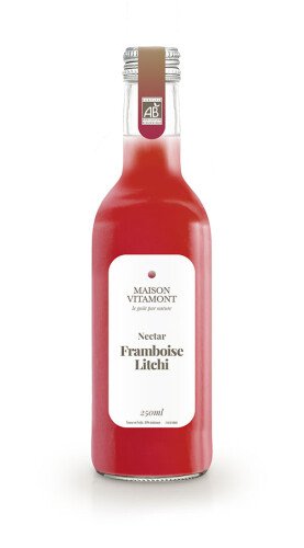 Bio framboos en litchi nectar 25 cl