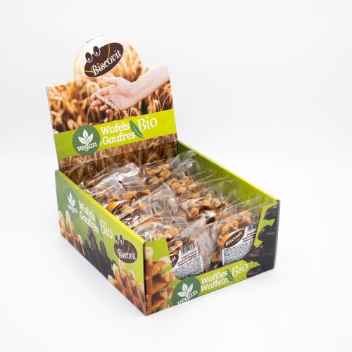 Gaufre vegan au sucre de fleur de coco bio présentoir 24 x 25 g