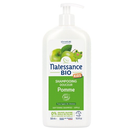 Shampoo voor kids met appel - alle haartypes (vanaf 3 jaar) 500 ml