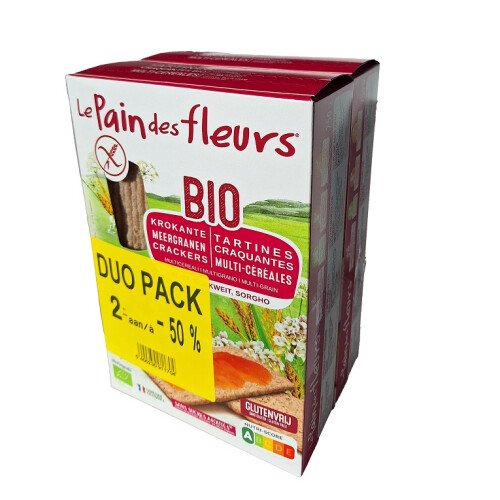 DUO PACK (2ème à -50%) Tartines craquantes aux multi-céréales bio 250 g