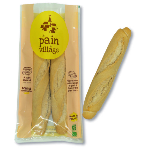 Demi-baguette demi-complète au levain bio (2 x 200 g)