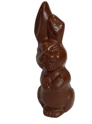 Lapin de pâques en chocolat au caramel salé - sucre de betterave et sucre de canne bio (42% cacao)  90 g