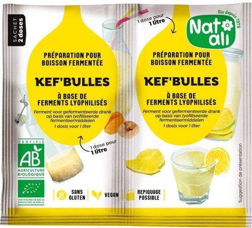 Bio ferment voor gevriesdroogde fruitkefirdrank (2 x 5 g)