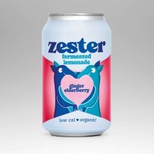 Bio gefermenteerde limonade met gember-vlierbes op basis van waterkefir 33 cl