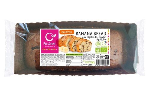Bio bananenbrood met fairtrade fondant chocoladestukjes 250 g