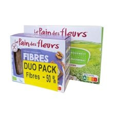 DUO PACK - Bio krokante crackers rijk aan vezels 150 g (crackers rijk aan vezels aan -50%) + Bio boekweitcrackers 300 g
