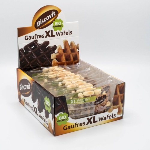 Bio speltwafel XL met bio rietsuiker display 12 x 50 g