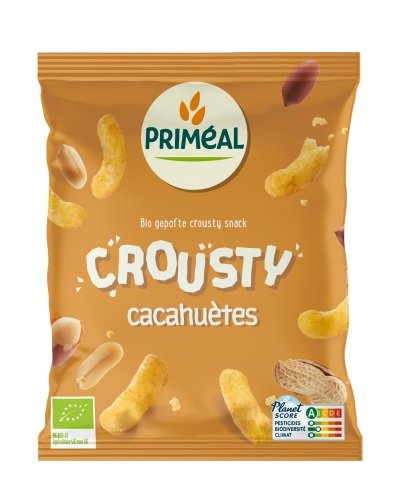 Bio Crousty gepofte snack op basis van pinda’s en maïs 75 g