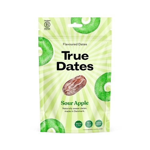 Natuurlijke zoete dadels Sour Apple met zoetzure appelsmaak 100 g