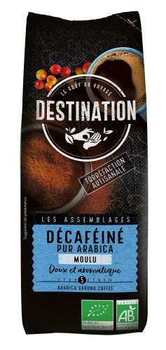 Café moulu décaféiné bio (pur Arabica) 250 g