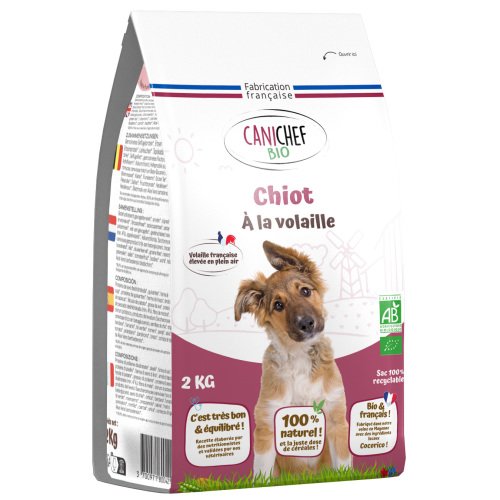 Bio hondenbrokjes gevogelte voor puppy 2 kg