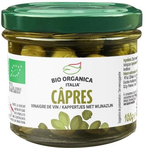 Bio kappertjes zonder steel in azijn tray 6 x 100 g