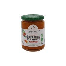 Bio gele perziken compote (met bio fair trade rietsuiker) 315 g