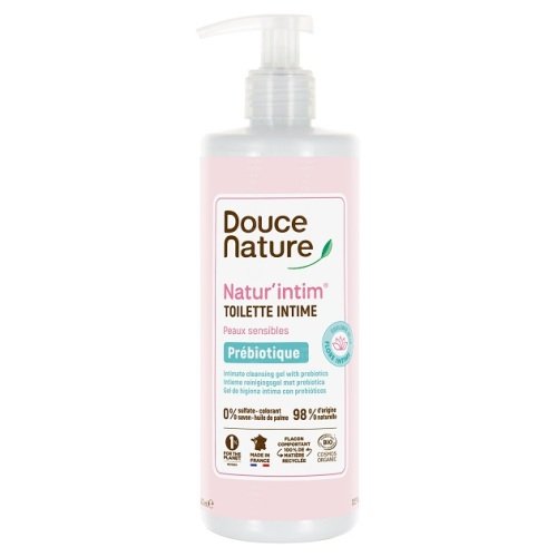 Natur'intim intieme wasgel voor gevoelige huid verrijkt met prebiotica 400 ml
