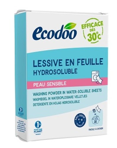 Ecologische wasstrips gevoelige huid 75 g - 30 wasbeurten (15 strips, halve strip per wasbeurt)