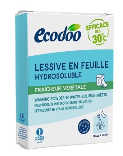 Ecologische wasstrips wasdraad fris 75 g - 30 wasbeurten (15 strips, halve strip per wasbeurt)