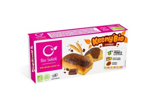 Keeny'Bio marmercakes met chocolade uit eerlijke handel (5 stuks - individueel verpakt) 150 g