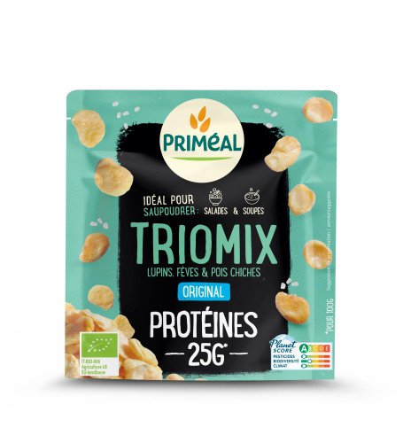Triomix Original - mélange de lupins, fèves et pois chiches salés bio 70 g