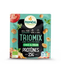 Bio Triomix tomaat & oregano - mengeling van lupines, bonen en kikkererwten gekruid met tomaat en oregano 70 g