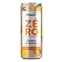 Bio Zéro bruisende frisdrank met mango en passievrucht zonder toegevoegde suikers 25 cl