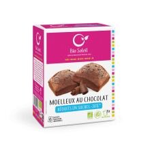 Moelleux au chocolat équitable bio réduits en sucres -30% (6 pièces - emballages individuels) 180 g