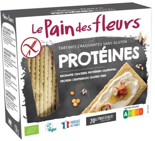 Bio krokante crackers rijk aan proteïnen 150 g
