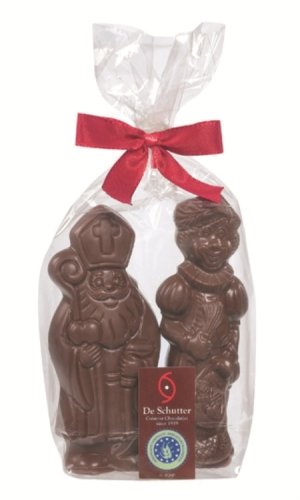 Sujets creux bio lait Saint Nicolas/Père Fouettard 85 g